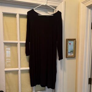 Time and Tru Classic Black Long Sleeve Dress